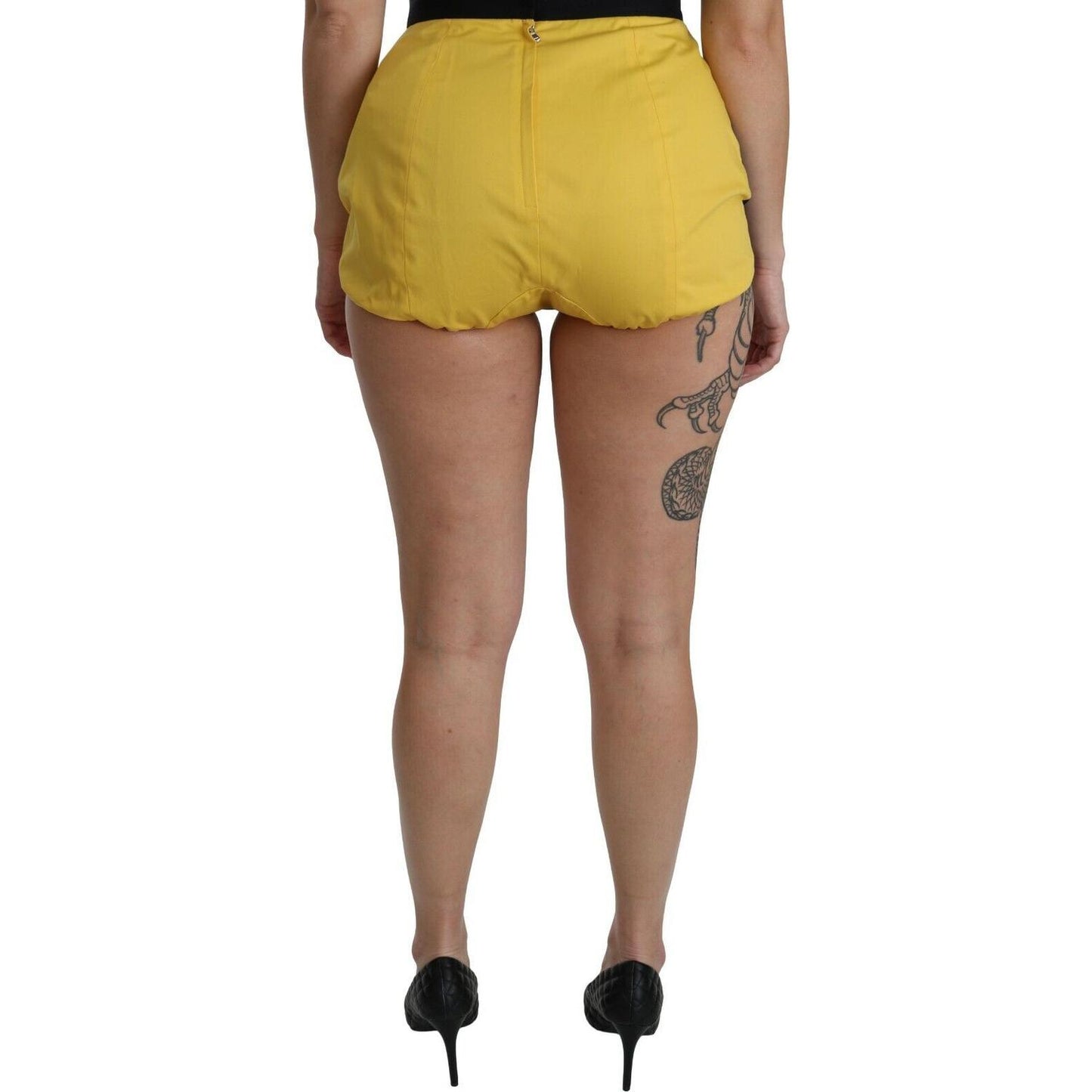 Dolce & Gabbana Embroidered Crystal High Waist Mini Shorts Shorts Dolce & Gabbana Sienna
