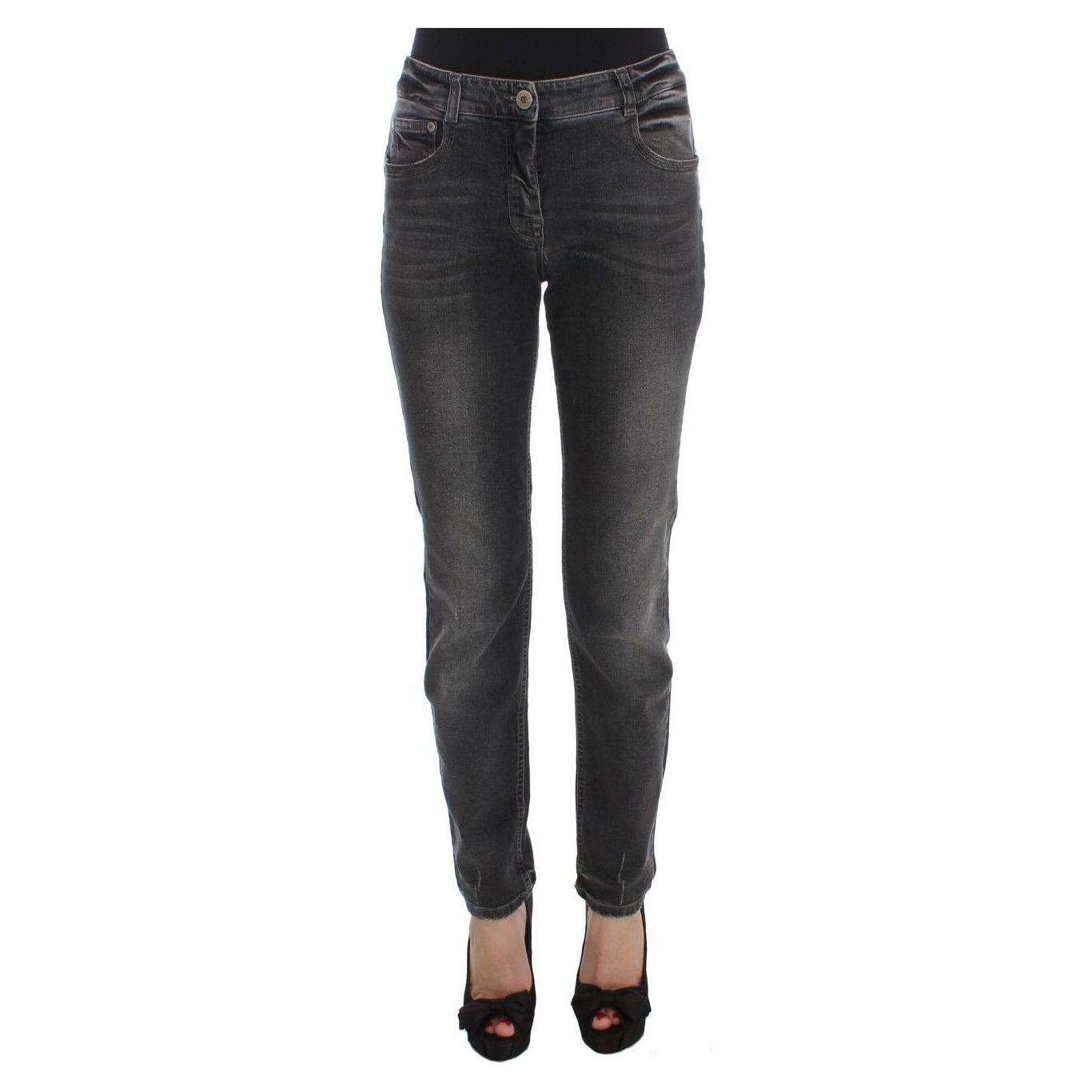 Ermanno Scervino Elegant Gray Regular Fit Jeans Jeans & Pants Ermanno Scervino Dark Slate Gray