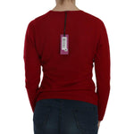 MILA SCHÖN Elegant Red Cashmere Pullover Blouse WOMAN SWEATERS MILA SCHÖN Dark Red