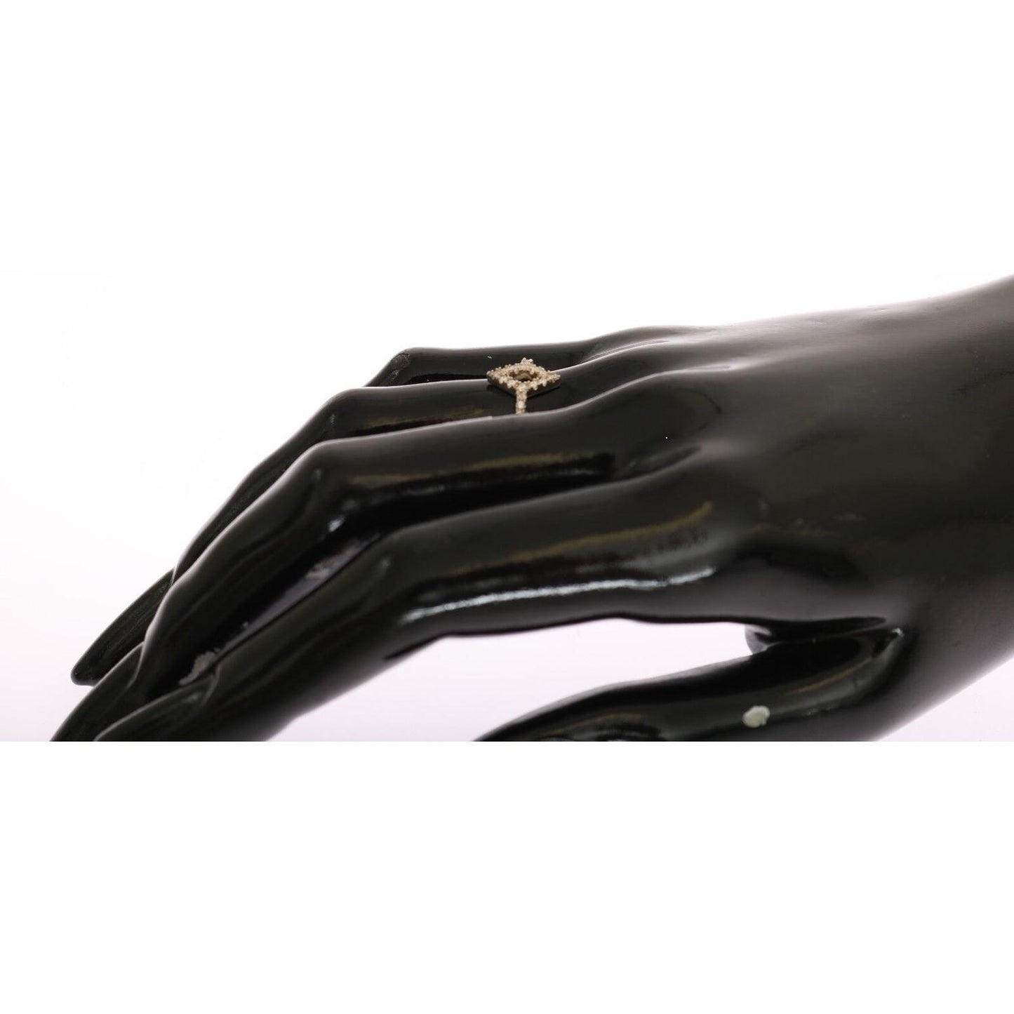 Nialaya Silver Rhombus Womens Clear CZ 925 Silver Ring Nialaya