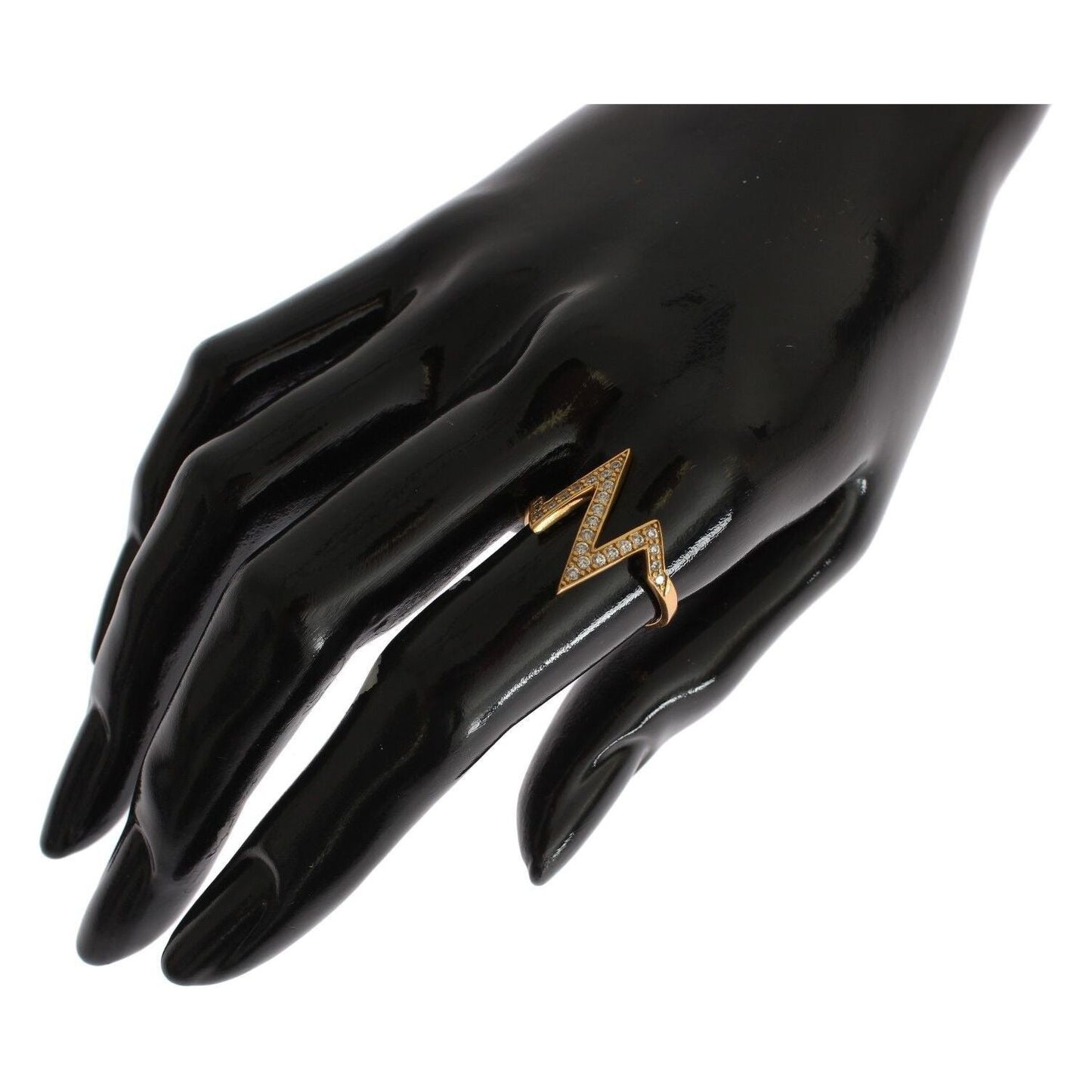 Nialaya Gold 925 Silver Womens Clear CZ 18K Ring Nialaya