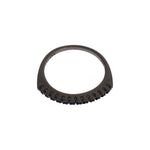 Nialaya Elegant Black Crystal Sterling Silver Ring Ring Nialaya Dark Slate Gray