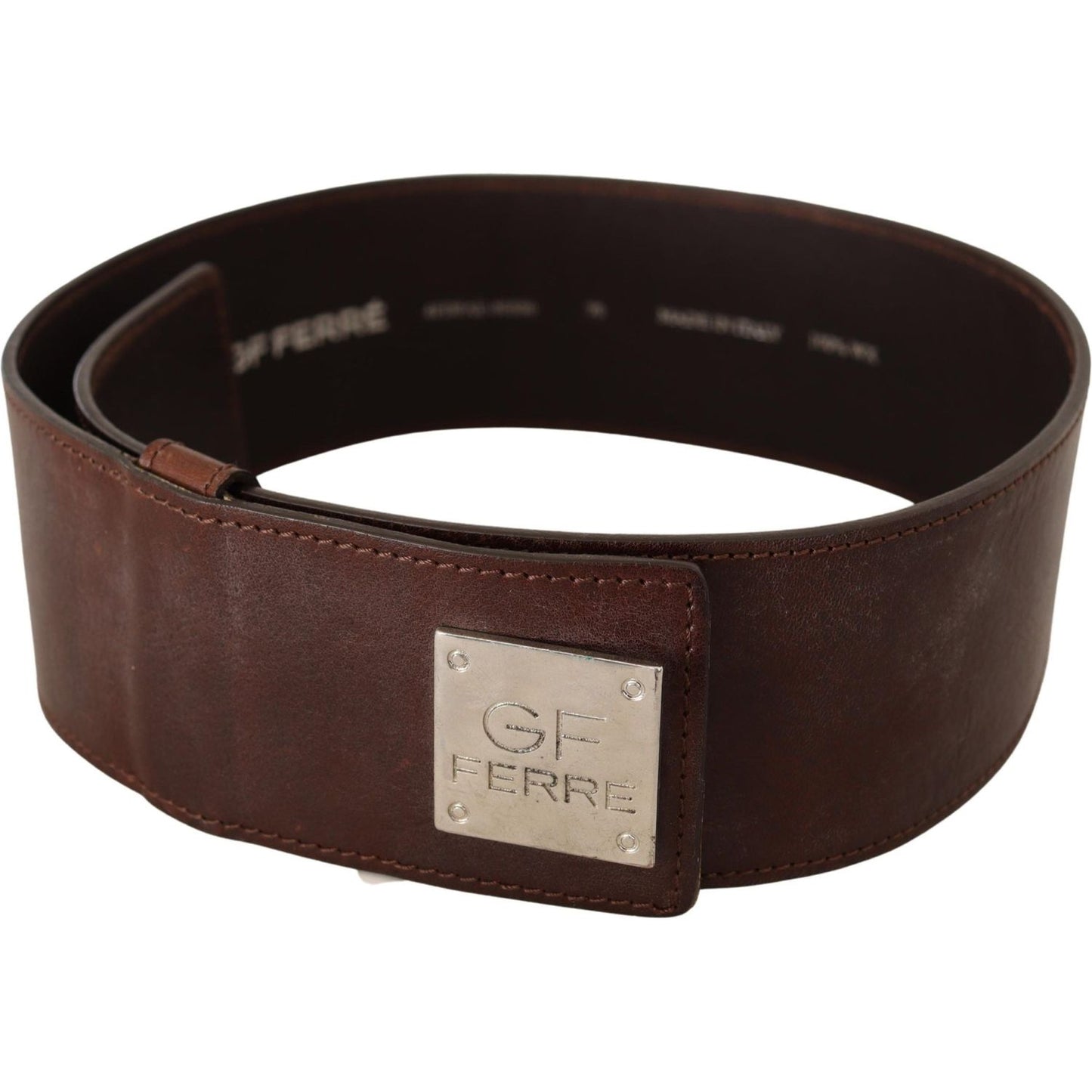 Costume National Elegant Black Leather Fashion Belt MAN BELTS Costume National Dark Slate Gray