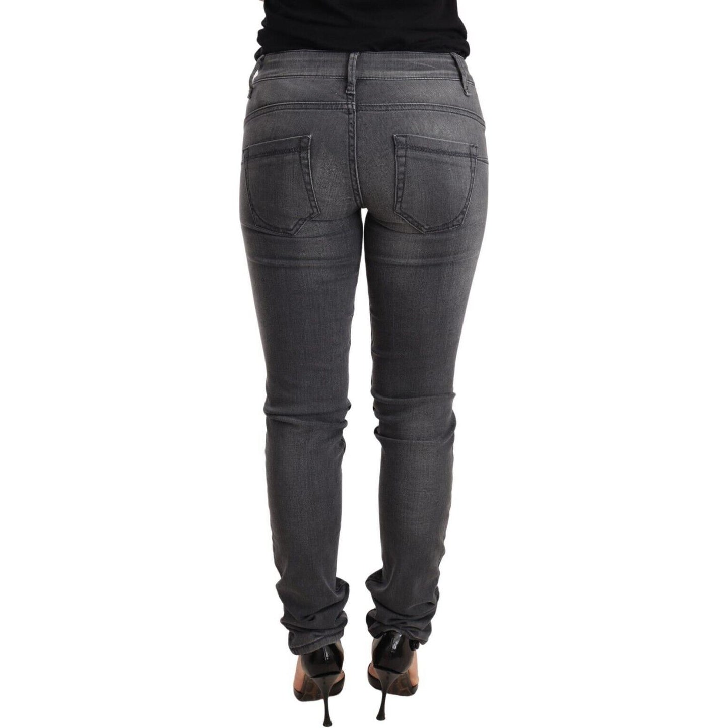 Chic Acht Low Waist Skinny Denim Jeans & Pants Acht Dark Slate Gray