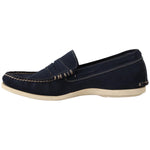 Pollini Chic Suede Blue Moccasins for Men MAN LOAFERS Pollini Black