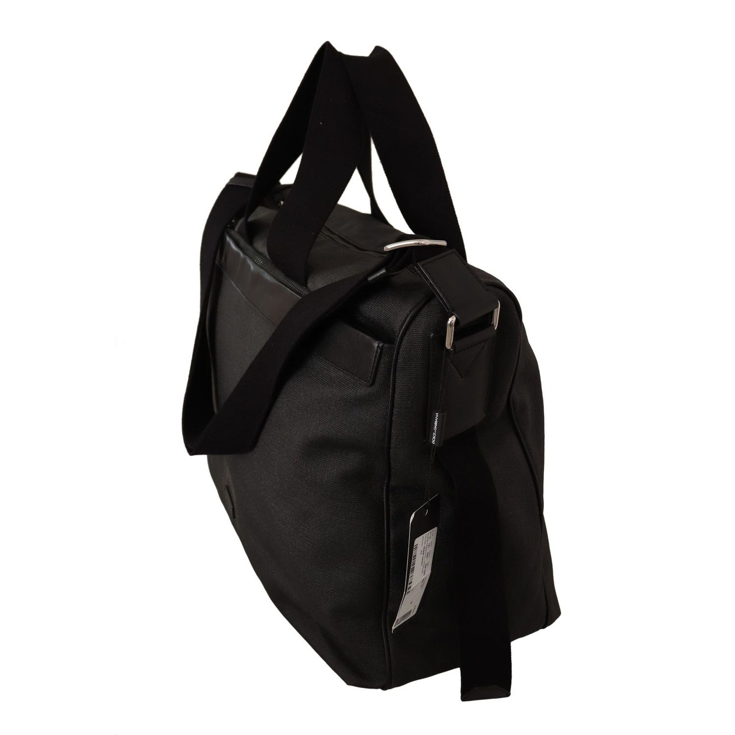 Dolce & Gabbana Elegant Men's Denim & Leather Messenger Bag WOMAN SHOULDER BAGS Dolce & Gabbana Black
