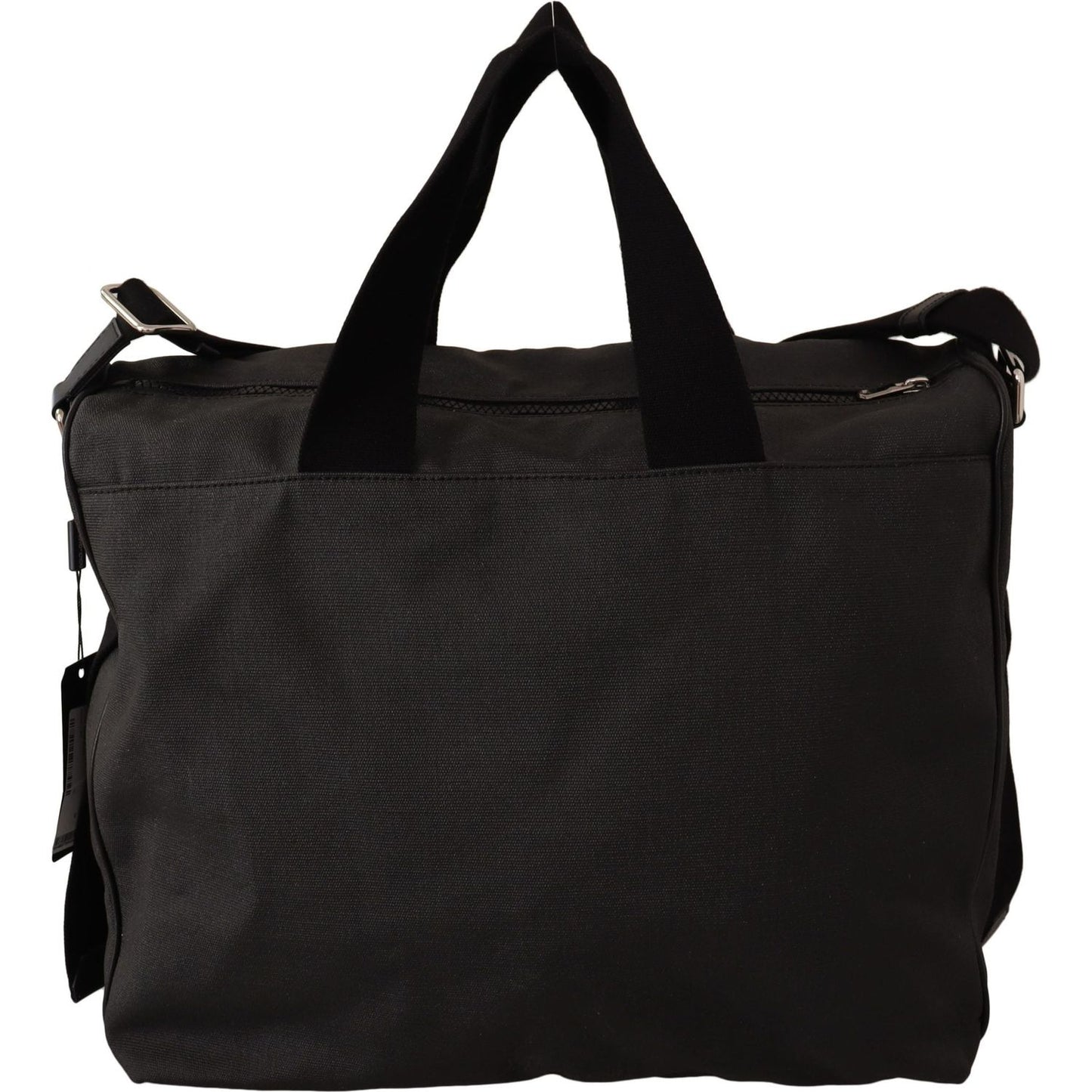 Dolce & Gabbana Elegant Men's Denim & Leather Messenger Bag WOMAN SHOULDER BAGS Dolce & Gabbana Black