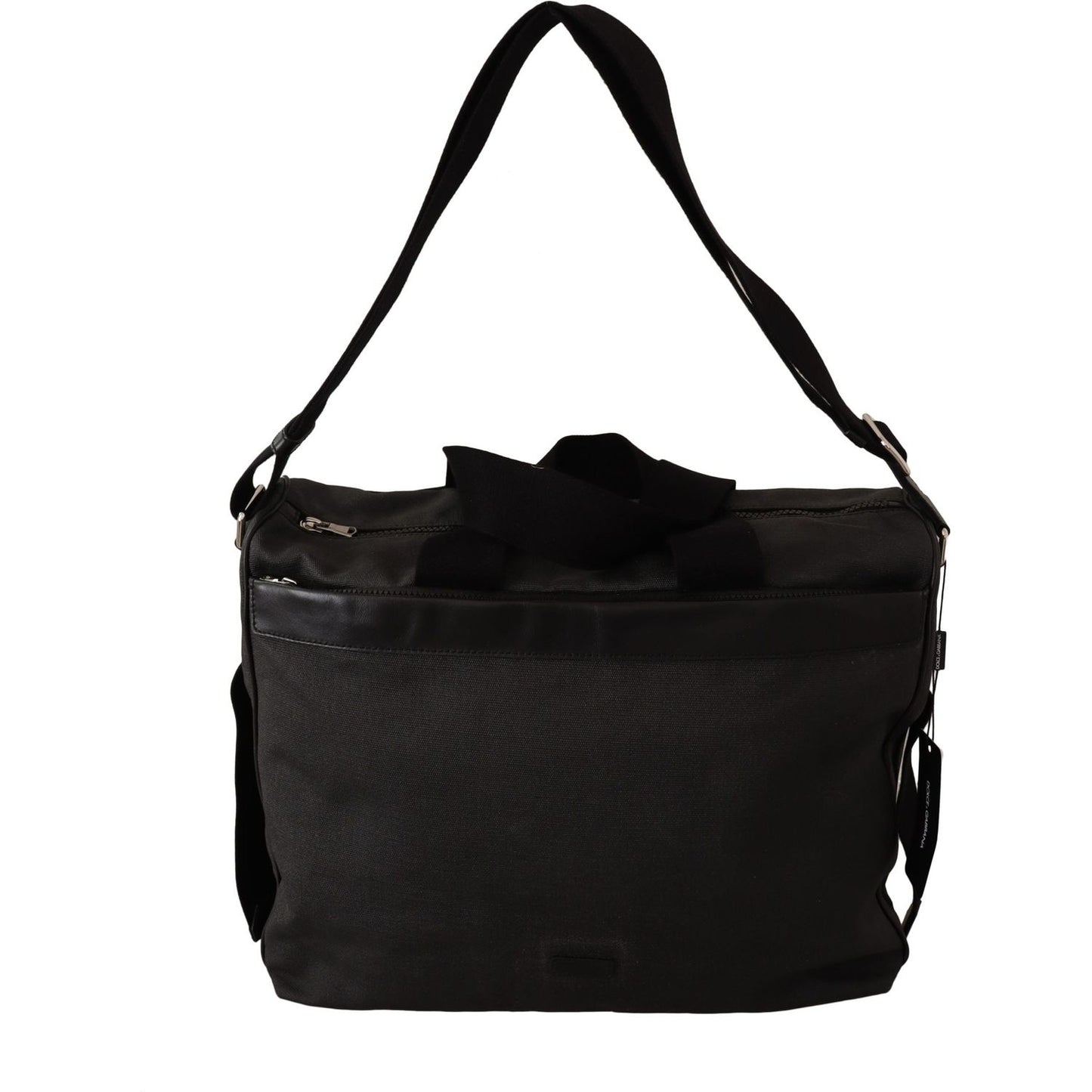 Dolce & Gabbana Elegant Men's Denim & Leather Messenger Bag WOMAN SHOULDER BAGS Dolce & Gabbana Black
