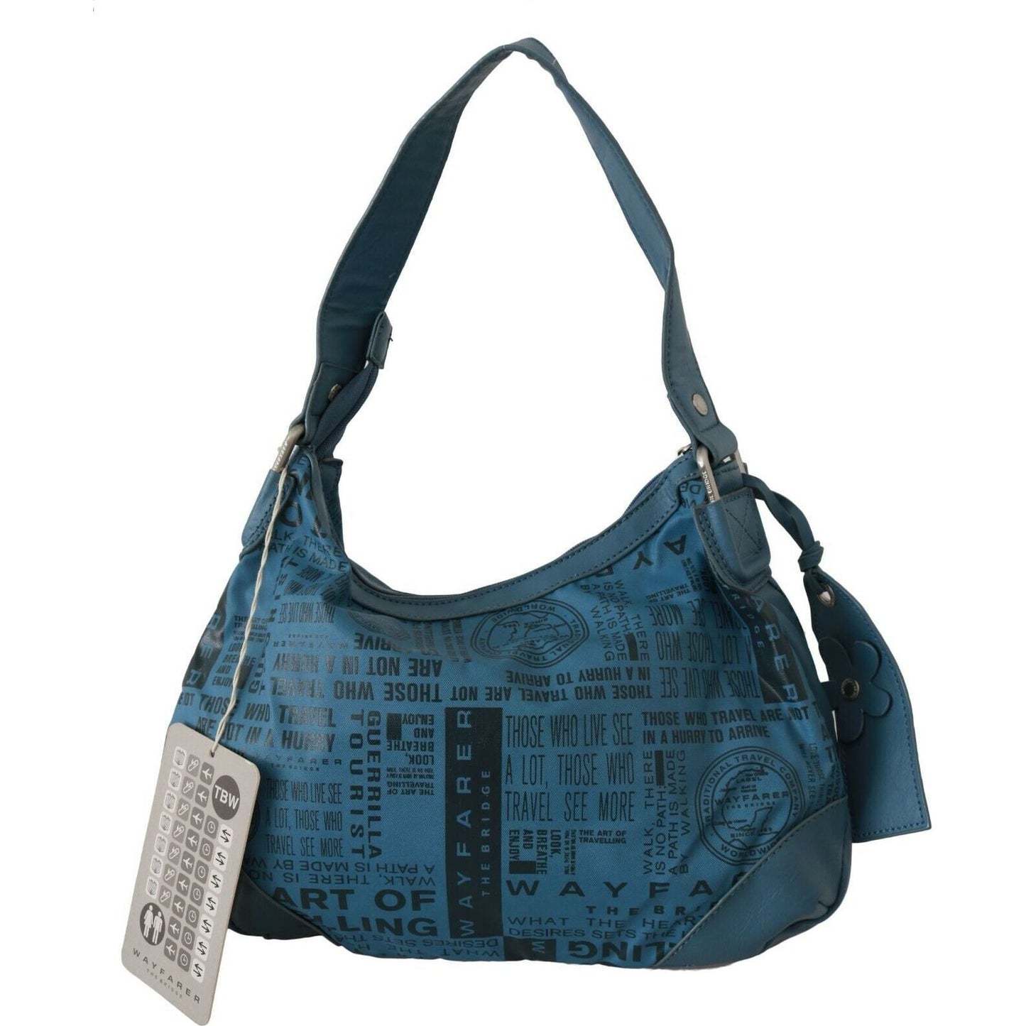 WAYFARER Chic Blue Fabric Shoulder Bag - Perfect for Everyday Elegance WOMAN SHOULDER BAGS WAYFARER Dark Slate Gray
