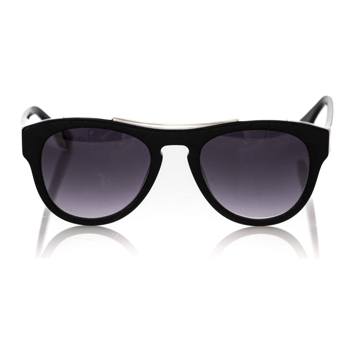 Frankie Morello Black Acetate Men Sunglass Frankie Morello Dark Slate Gray