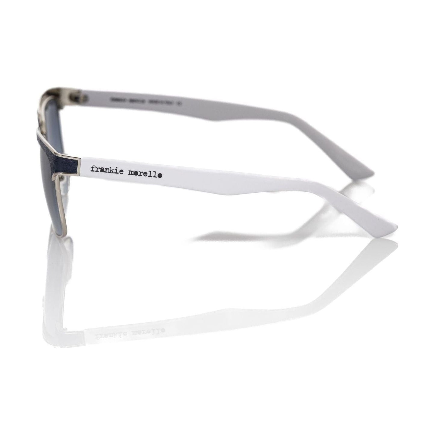 Frankie Morello Black Metallic Men Sunglass Frankie Morello Light Gray