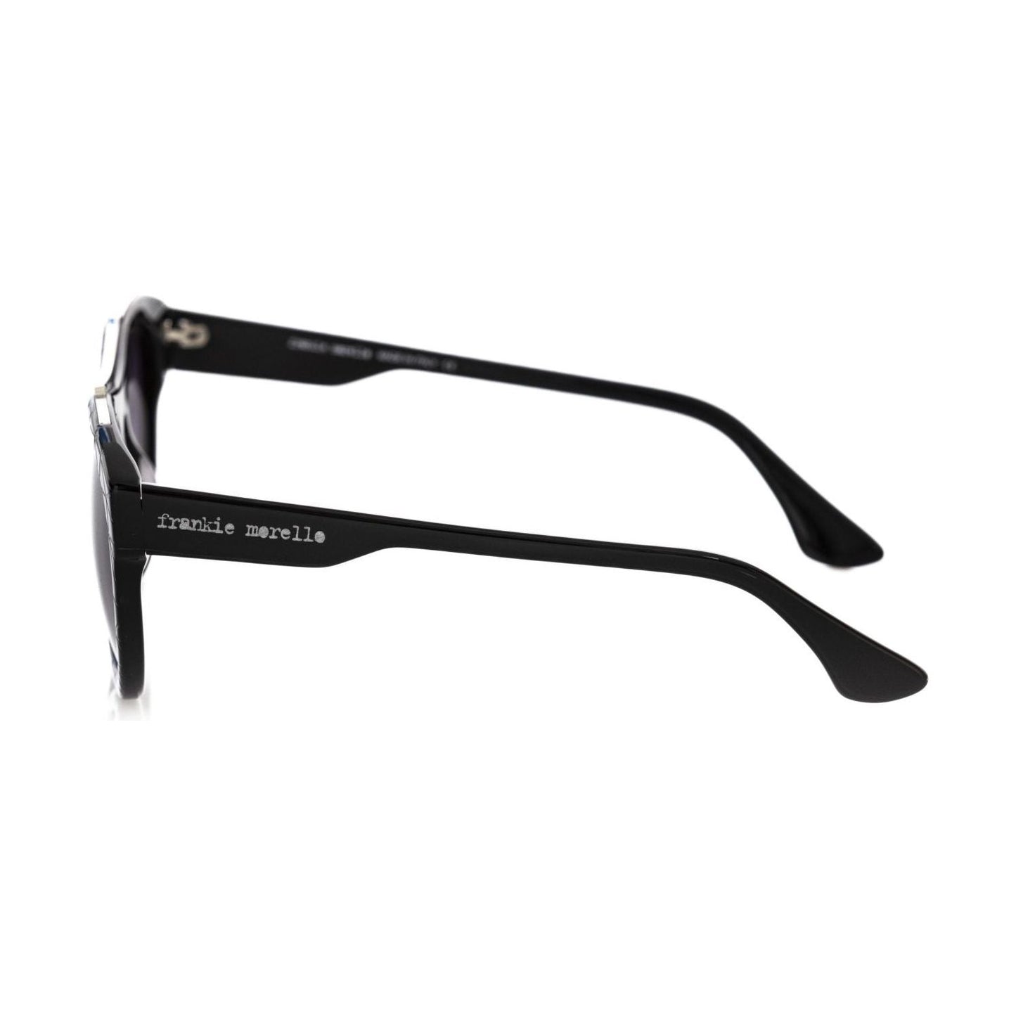 Frankie Morello Black Acetate Men Sunglass Frankie Morello Black