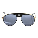Frankie Morello Black Metallic Men's Sunglass Frankie Morello Light Slate Gray