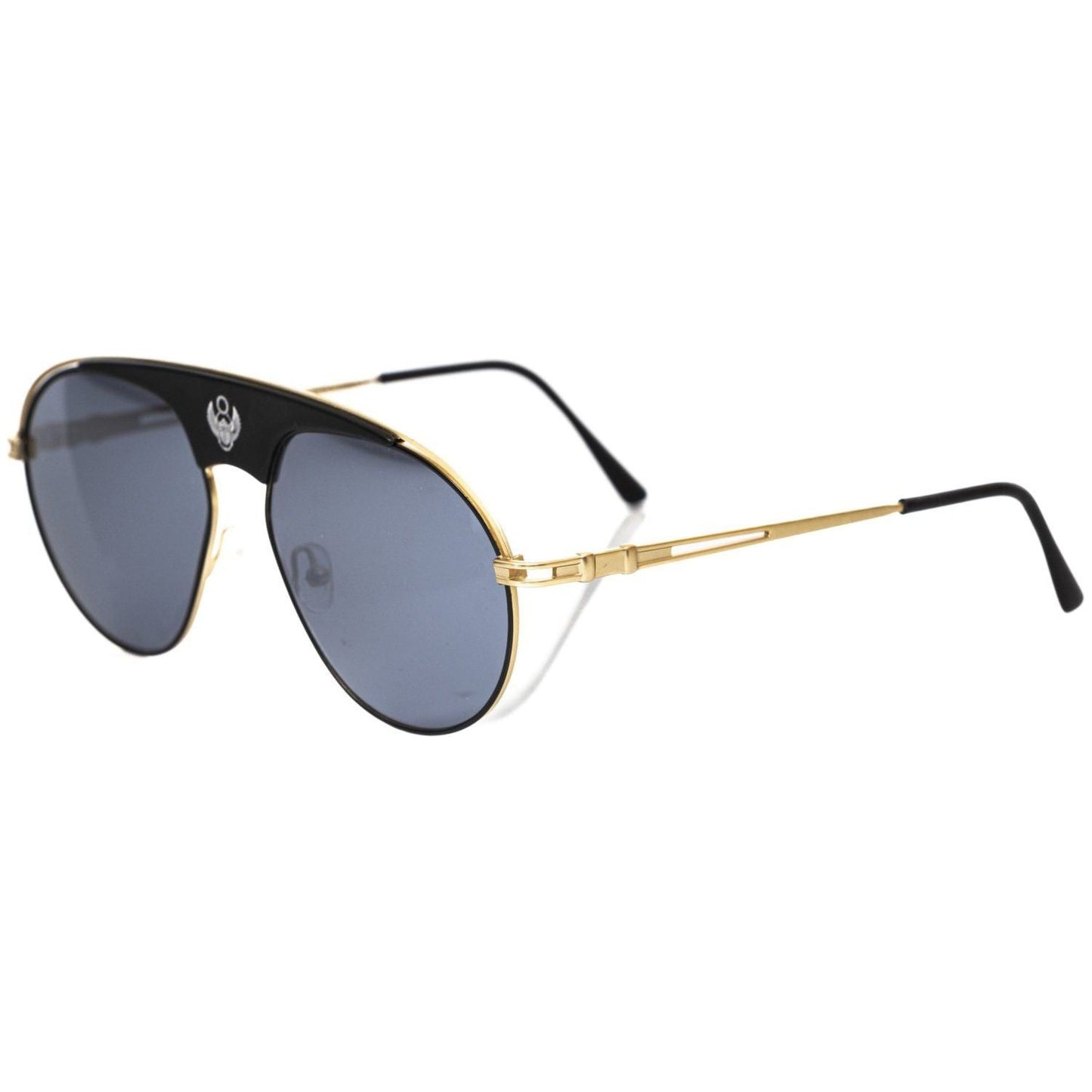 Frankie Morello Black Metallic Men's Sunglass Frankie Morello Slate Gray