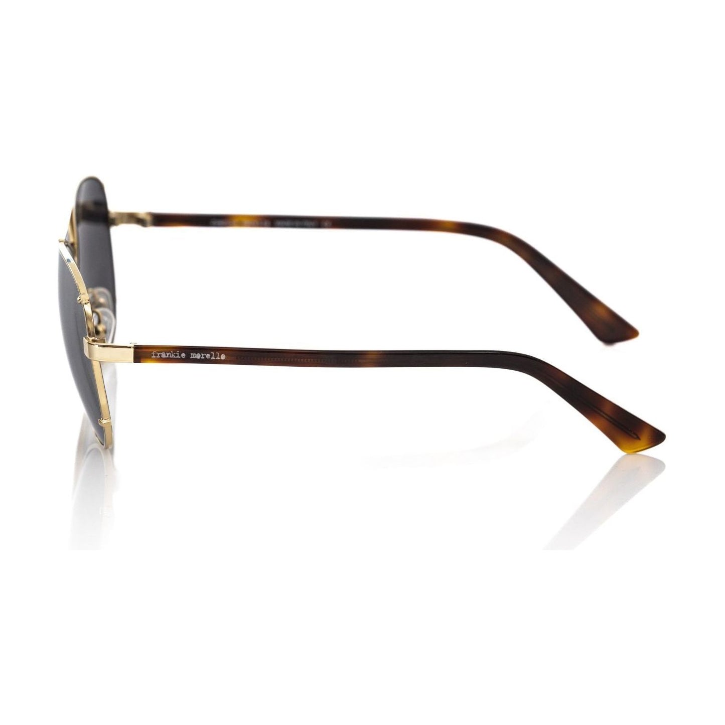 Frankie Morello Gold Metallic Fiber Men's Sunglass Frankie Morello Beige