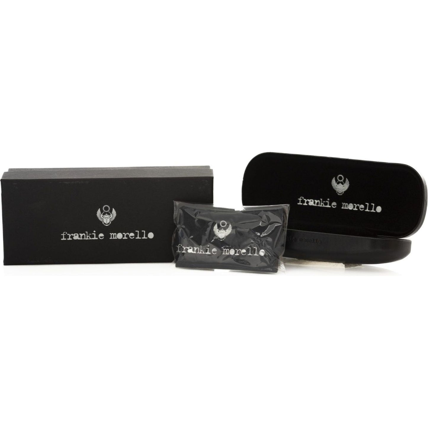 Frankie Morello Gold Metallic Fiber Men's Sunglass Frankie Morello Black