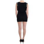 Roccobarocco Elegant Draped Neckline Sleeveless Dress Dresses Roccobarocco Tan