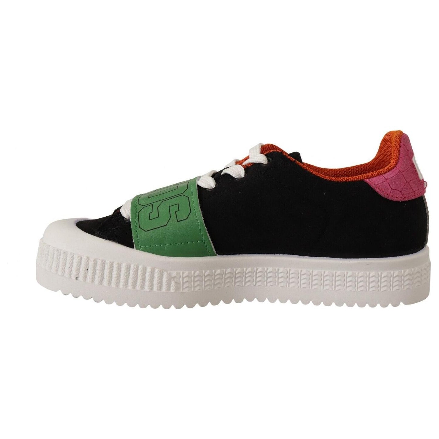 GCDS Stylish Multicolor Low Top Lace-Up Sneakers GCDS Black