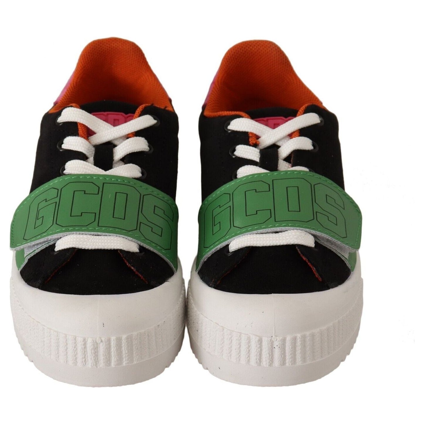 GCDS Stylish Multicolor Low Top Lace-Up Sneakers GCDS Light Gray
