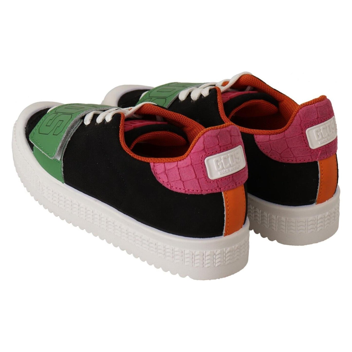 GCDS Stylish Multicolor Low Top Lace-Up Sneakers GCDS Black