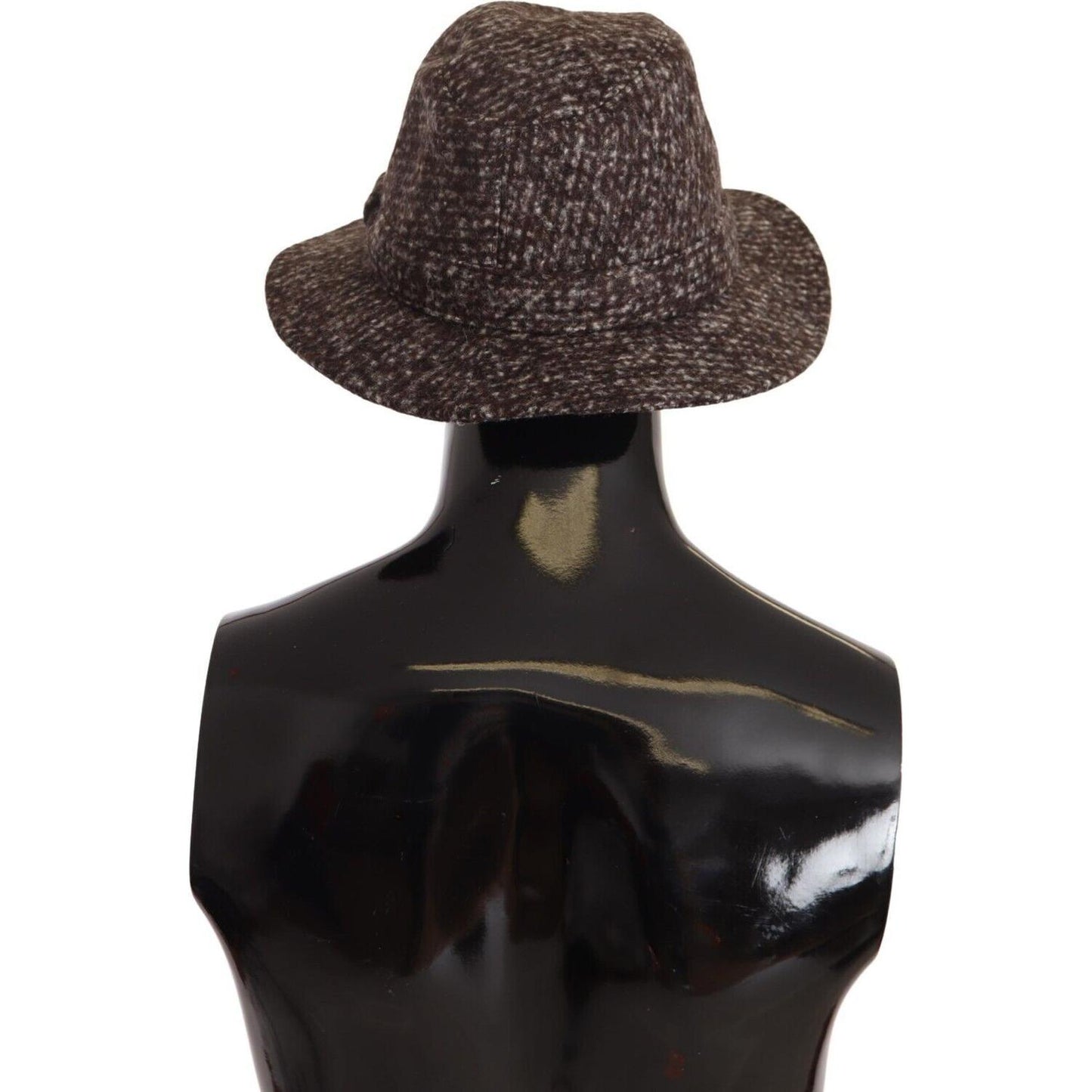 Dolce & Gabbana Elegant Gray Tweed Wide Brim Hat Dolce & Gabbana Dark Slate Gray