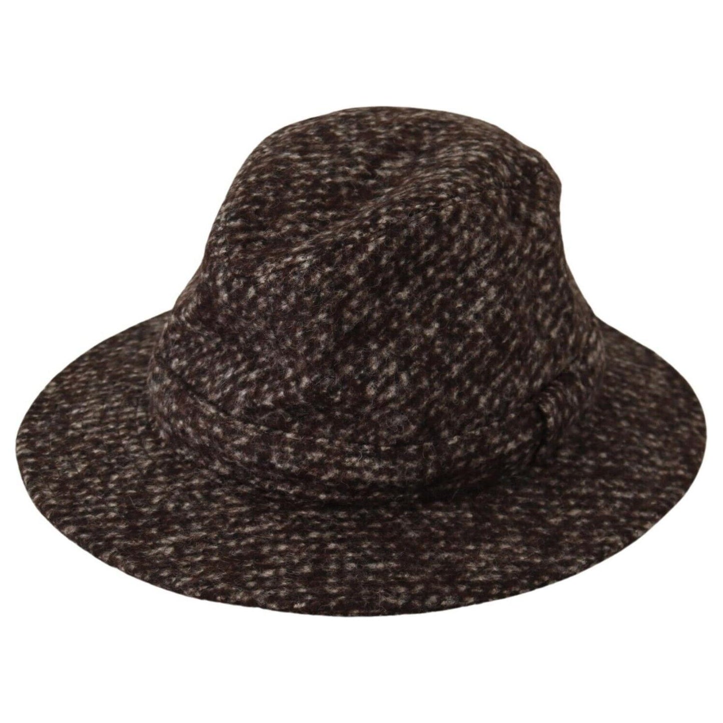 Dolce & Gabbana Elegant Gray Tweed Wide Brim Hat Dolce & Gabbana Dark Slate Gray