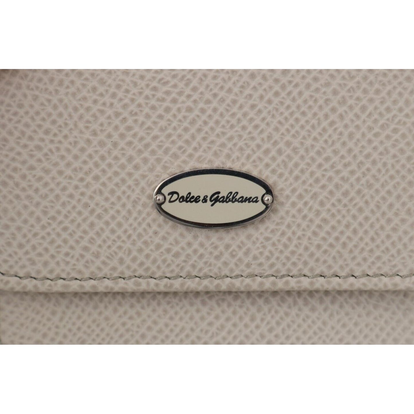 Dolce & Gabbana Chic White Leather Condom Case Wallet Dolce & Gabbana Rosy Brown