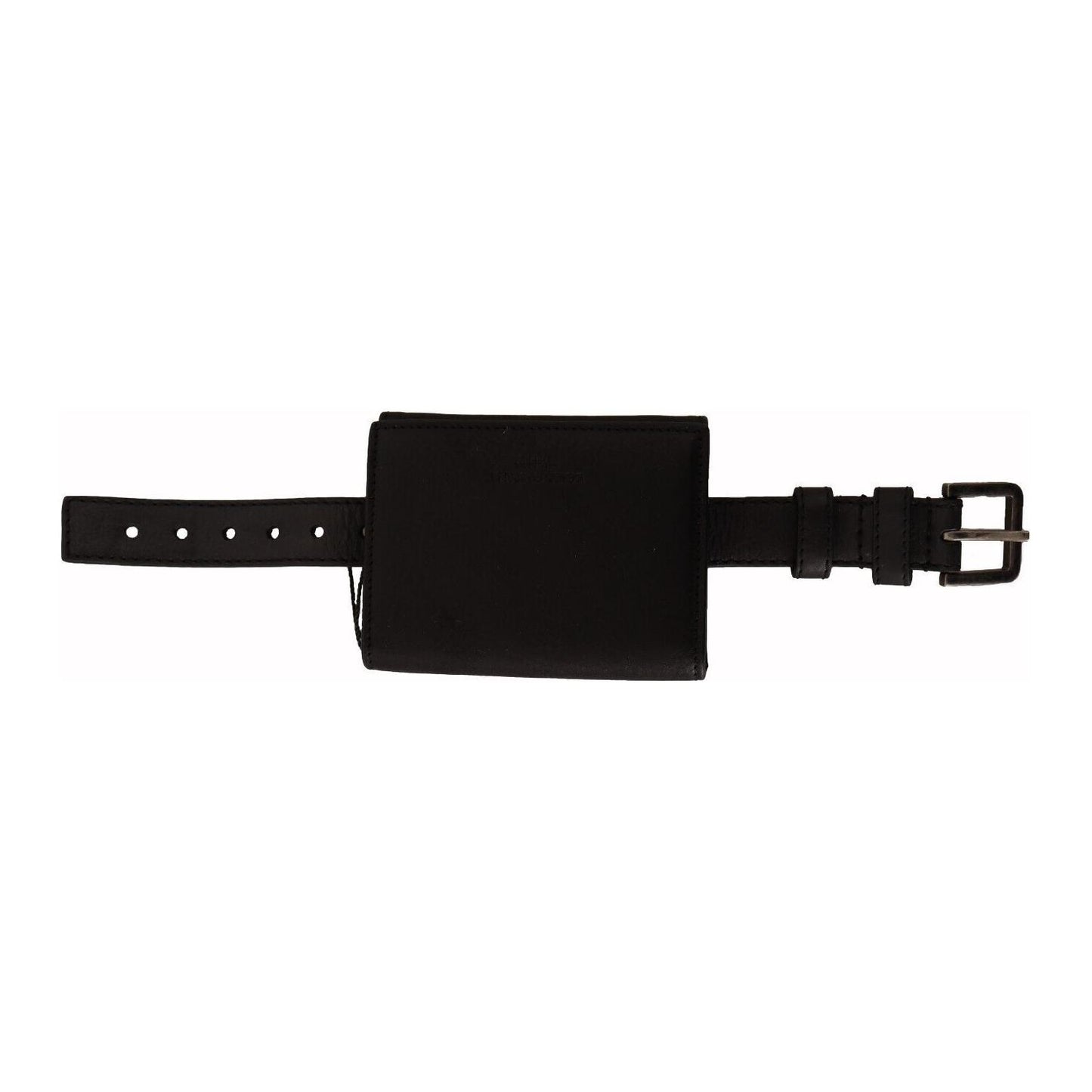 Dolce & Gabbana Elegant Black Leather Trifold Multi Kit Dolce & Gabbana Black
