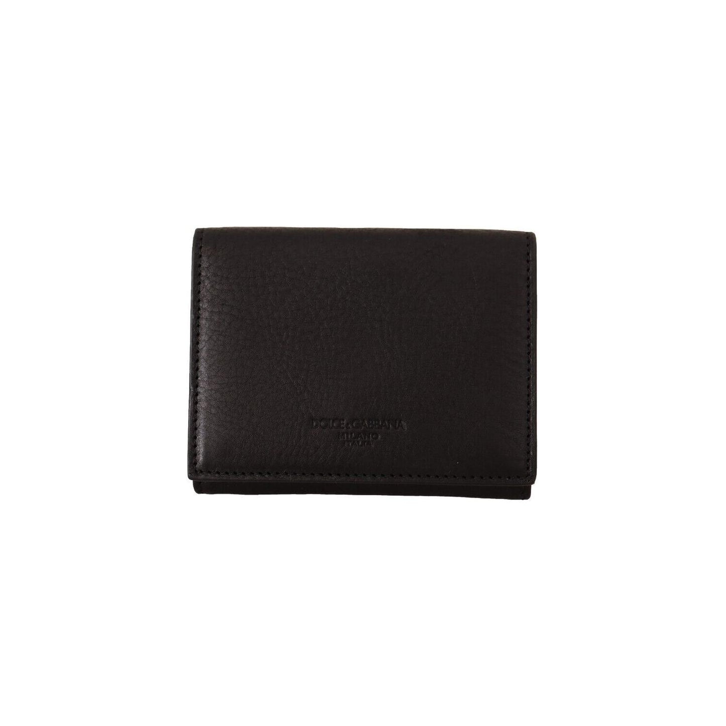Dolce & Gabbana Elegant Black Leather Trifold Multi Kit Dolce & Gabbana Black