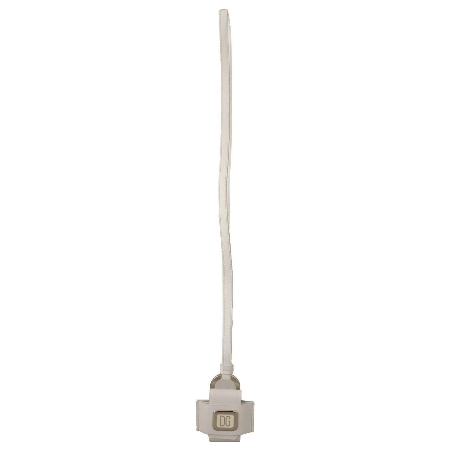 Dolce & Gabbana Elegant Leather Airpods Case in Pristine White FASHION ACCESSORIES Dolce & Gabbana Gray