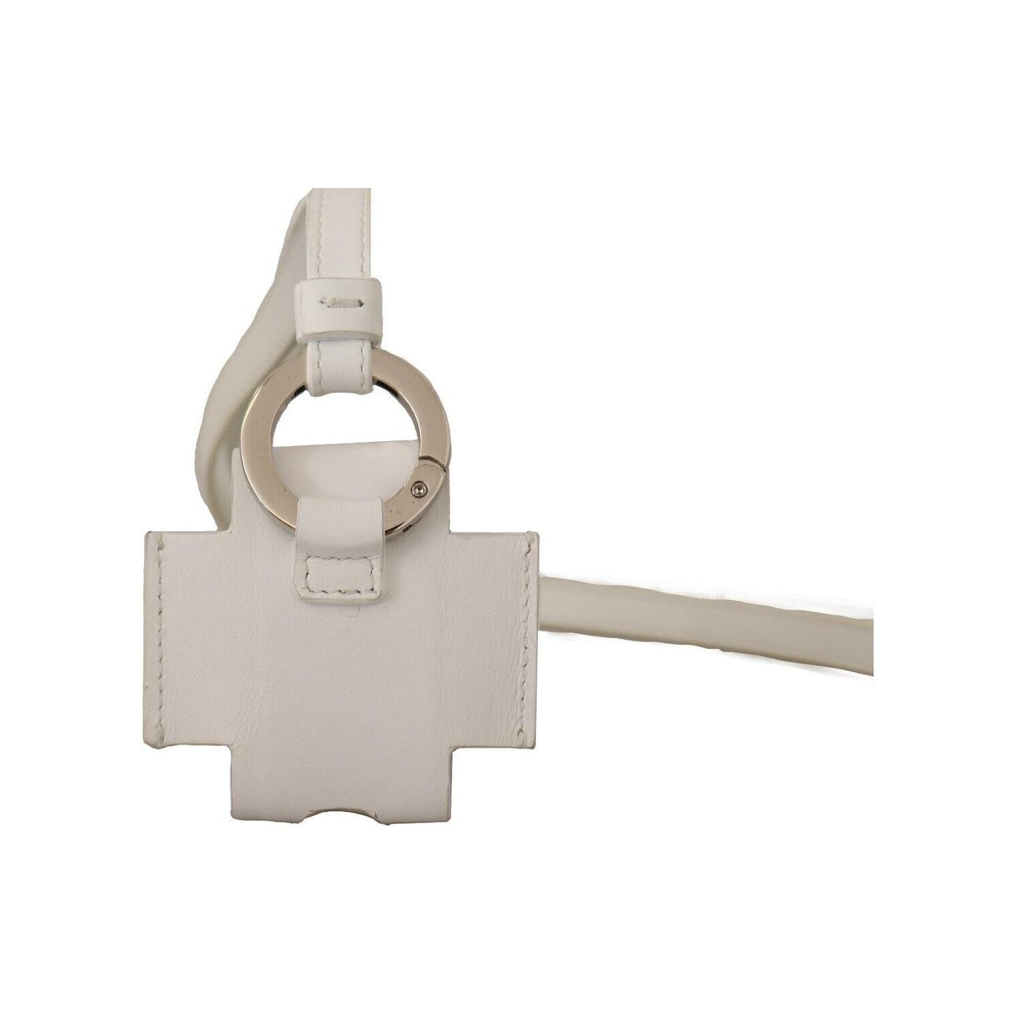 Dolce & Gabbana Elegant Leather Airpods Case in Pristine White FASHION ACCESSORIES Dolce & Gabbana Gray