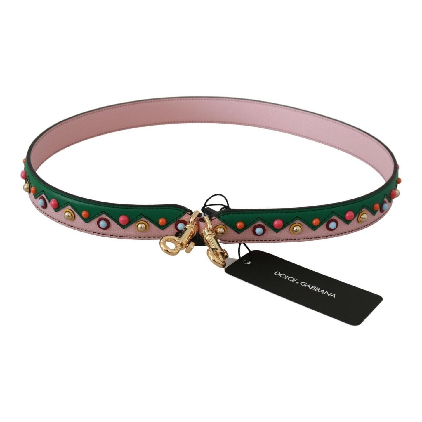 Dolce & Gabbana Elegant Multicolor Leather Shoulder Strap Dolce & Gabbana Rosy Brown