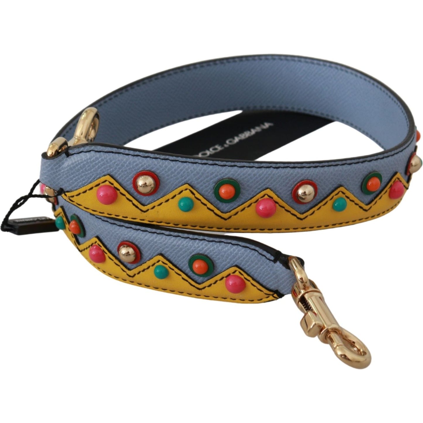 Dolce & Gabbana Multicolor Leather Shoulder Strap Accessory Dolce & Gabbana Dim Gray