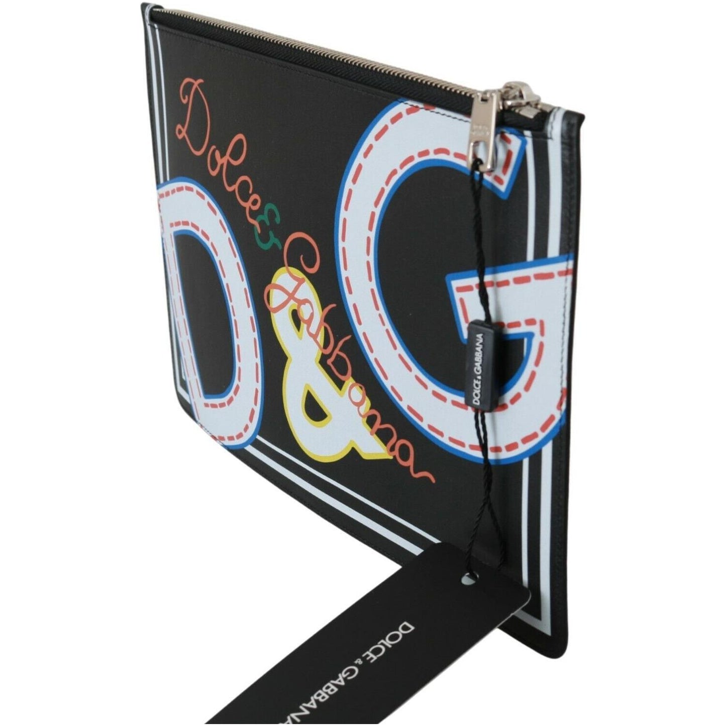 Dolce & Gabbana Elegant Black Leather Coin Wallet Dolce & Gabbana Gray