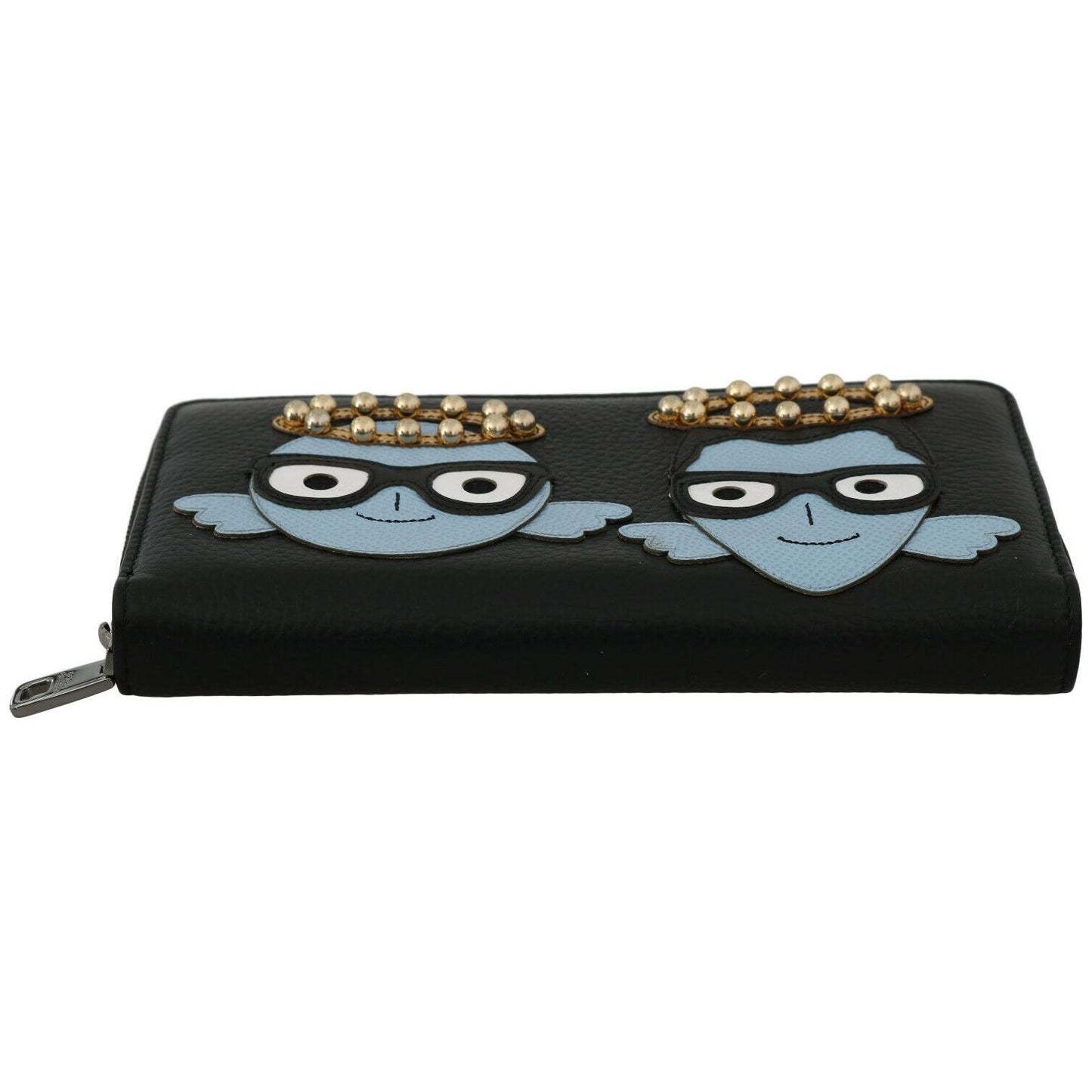 Dolce & Gabbana Elegant Black Leather Zip Wallet Dolce & Gabbana Black