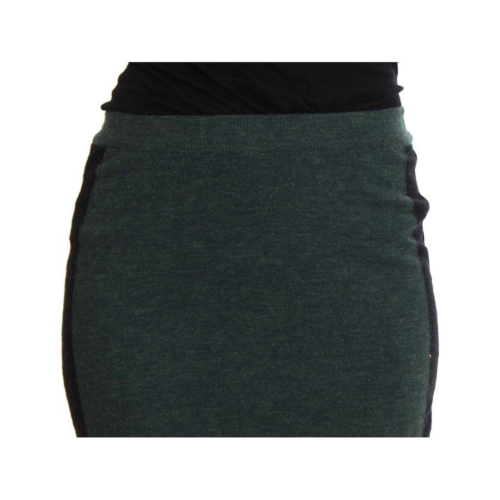 MILA SCHÖN Emerald Elegance Wool-Blend Pencil Skirt MILA SCHÖN Dark Slate Gray