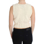 PINK MEMORIES Beige Sleeveless Cotton Blend Vest Sweater PINK MEMORIES Black