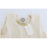 PINK MEMORIES Beige Sleeveless Cotton Blend Vest Sweater PINK MEMORIES Light Gray