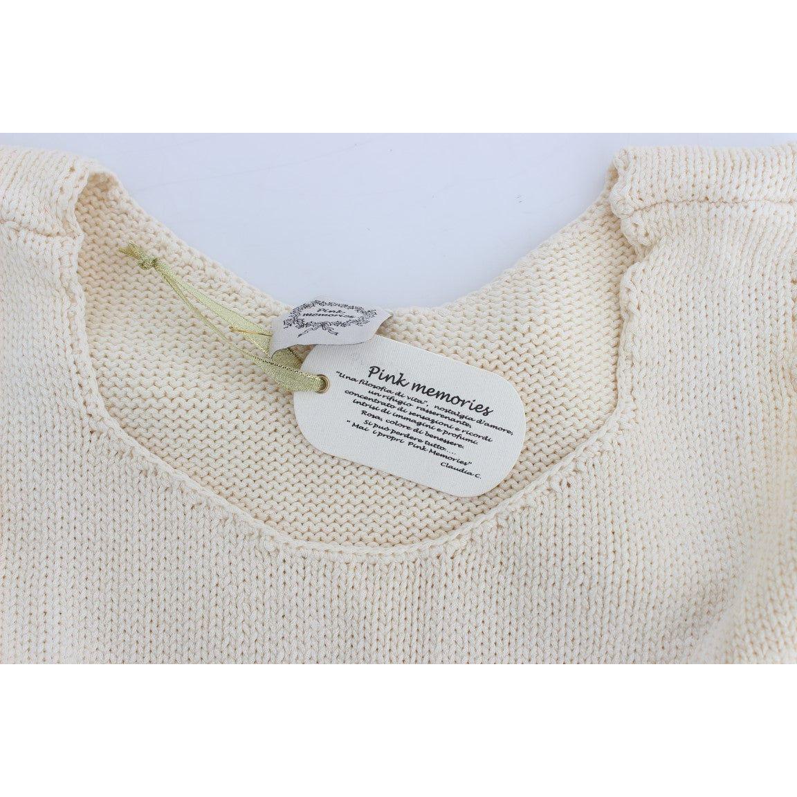 PINK MEMORIES Beige Sleeveless Knit Vest Sweater PINK MEMORIES Light Gray
