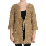 PINK MEMORIES Beige Wool Blend Cape Sweater SIG30270-1