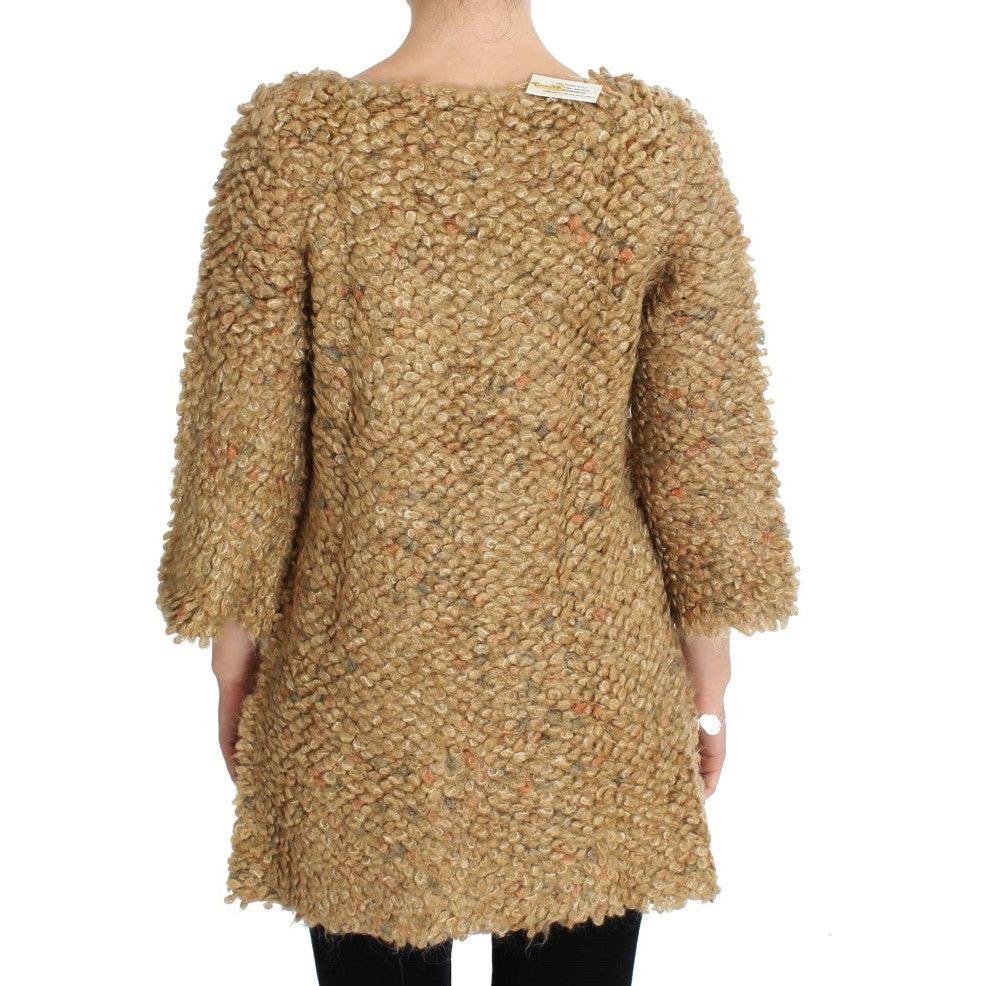 PINK MEMORIES Elegant Beige Sweatercoat Cape PINK MEMORIES Rosy Brown