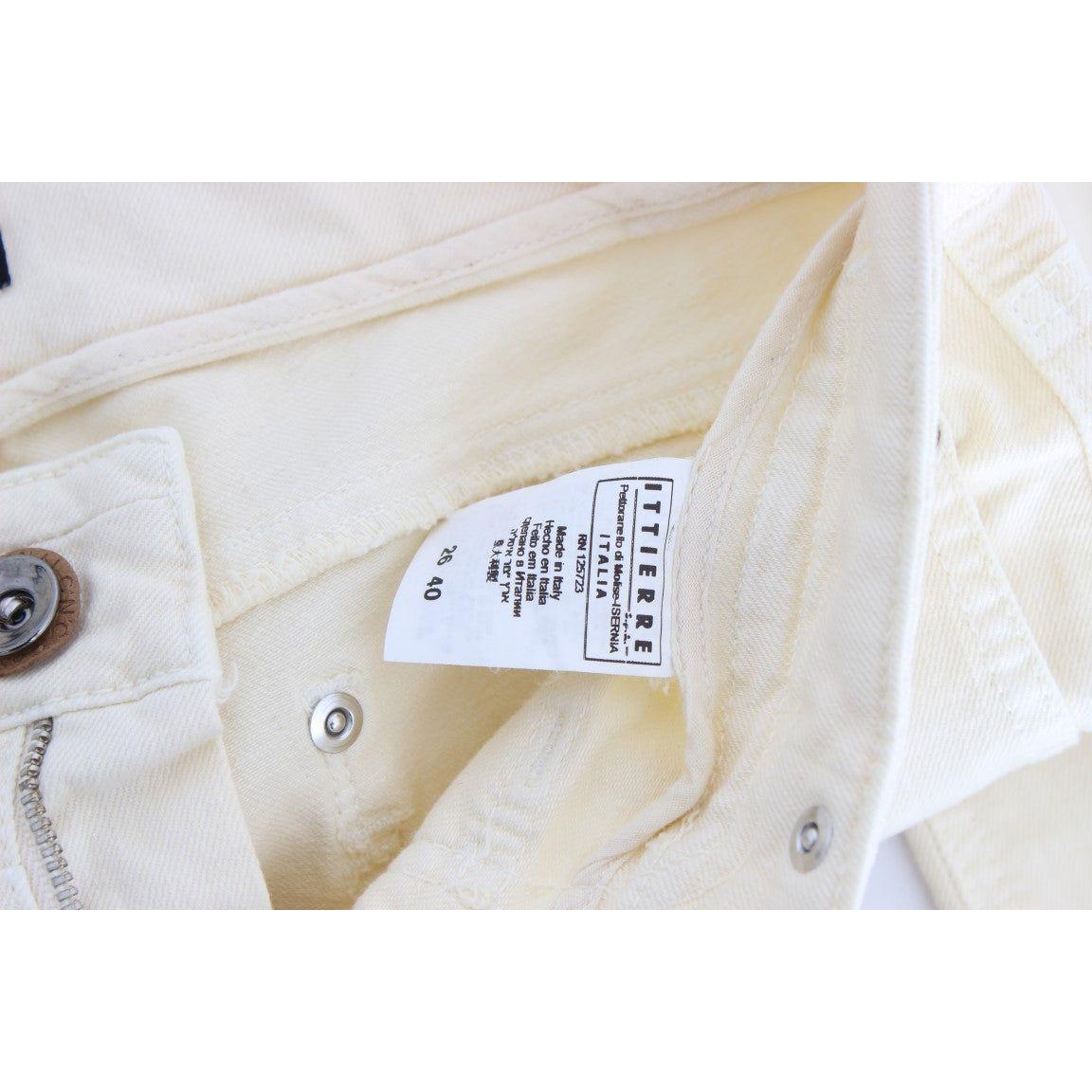 Costume National Chic Off-White Flared Designer Jeans Costume National Light Gray