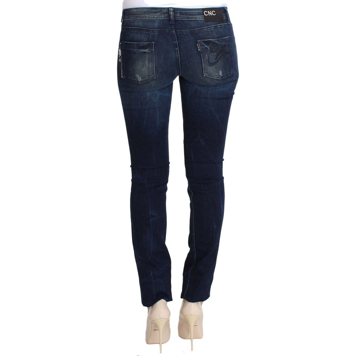 Costume National Chic Slim Fit Skinny Blue Jeans Costume National Dark Slate Gray