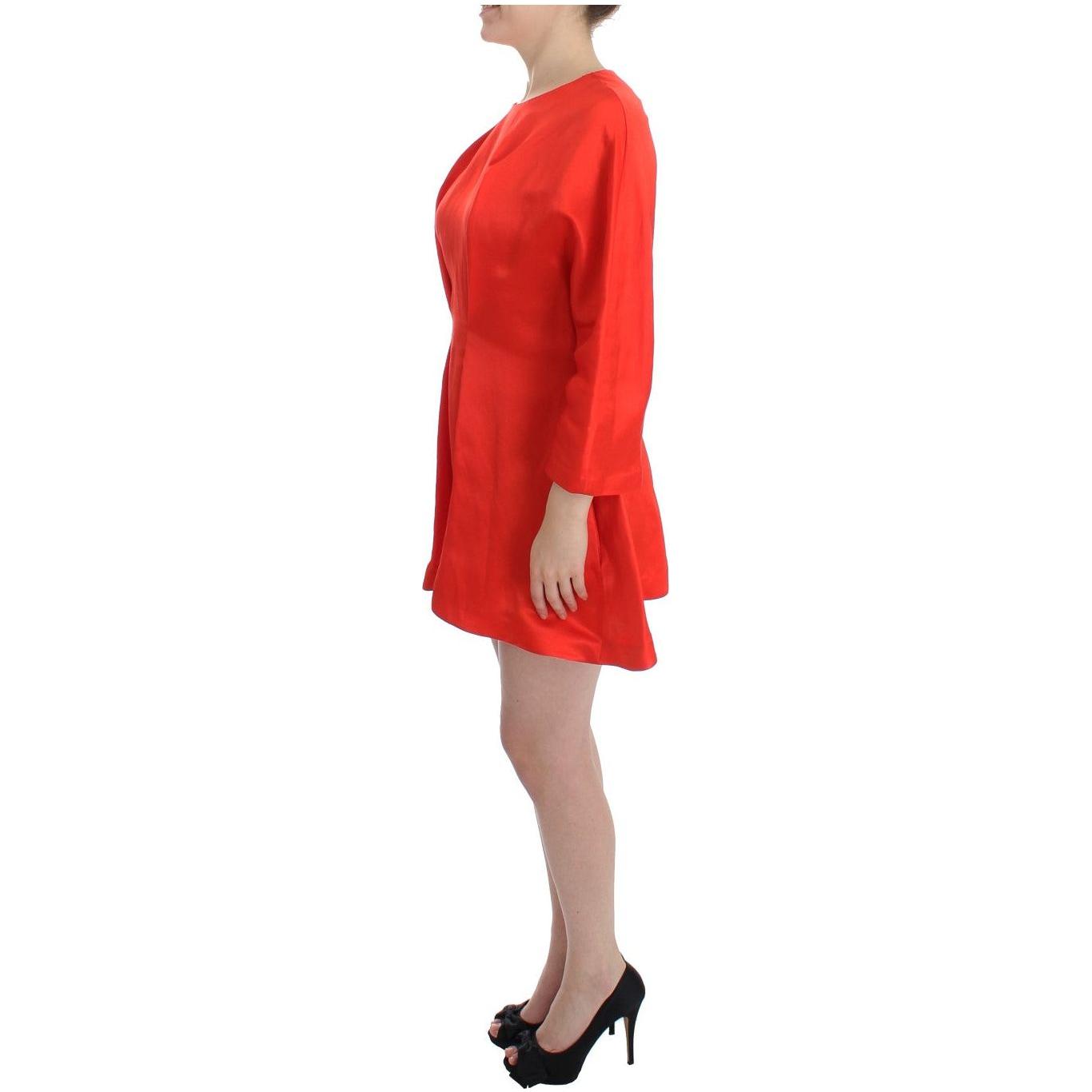 Fyodor Golan Radiant Red Linen Blend Artisan Dress Fyodor Golan Firebrick