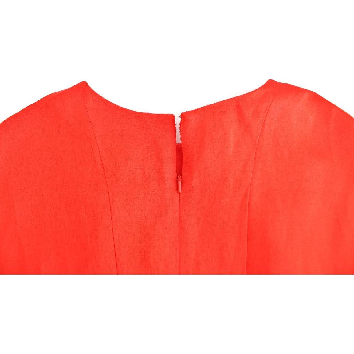 Fyodor Golan Radiant Red Linen Blend Artisan Dress Fyodor Golan Tomato