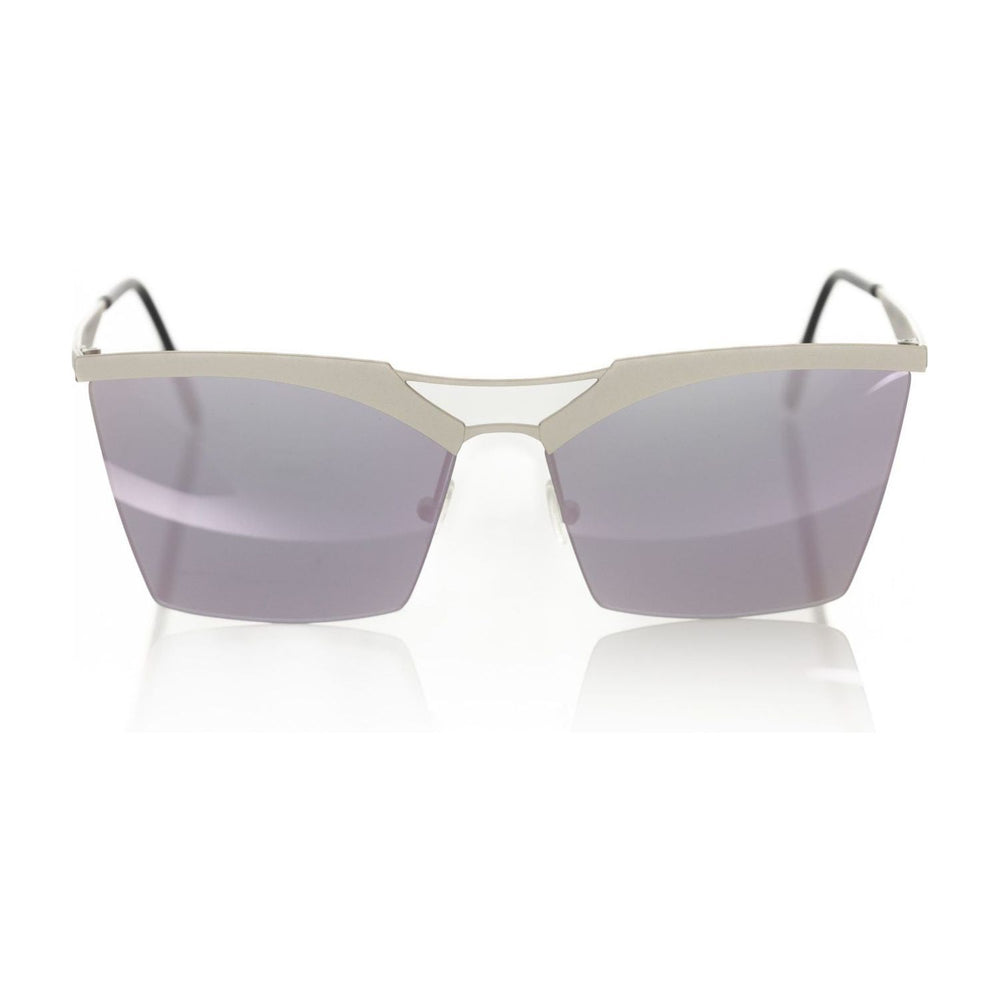 Frankie Morello Silver Metallic Women's Sunglass Frankie Morello Dark Gray