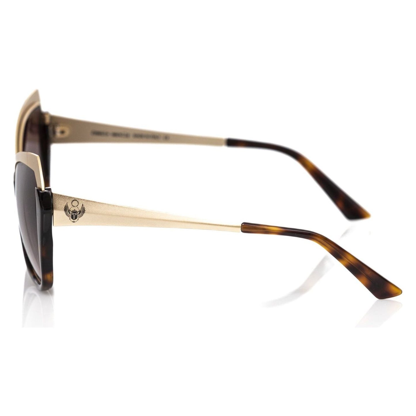 Frankie Morello Black Acetate Women's Sunglass Frankie Morello Light Gray