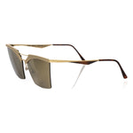 Frankie Morello Gold Metallic Women Sunglass Frankie Morello Dim Gray