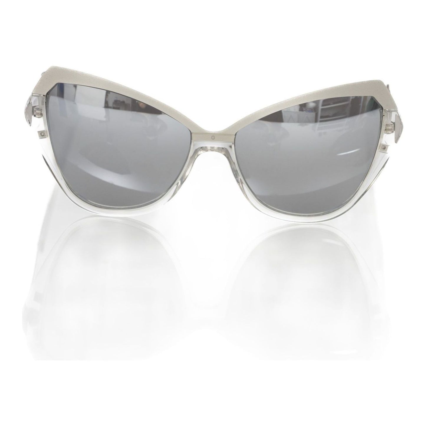 Frankie Morello Gray Acetate Women Sunglass Frankie Morello Lavender
