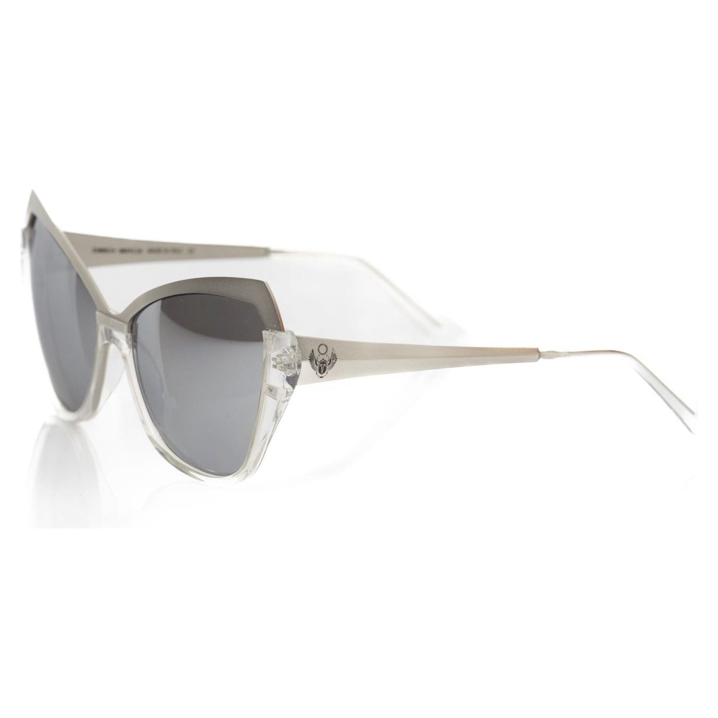 Frankie Morello Gray Acetate Women Sunglass Frankie Morello Light Gray